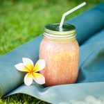 Smoothie and Yoga Mat