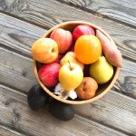 Bowl of Fruit on Wood Floor