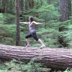 Katie Dwaileebe, Founder of Wellness to a Tea, Yoga Pose on Fallen Tree